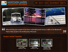 Tablet Screenshot of manitowishwatersrentals.com